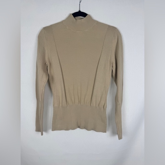 Westbound Sweaters - Westbound Light Tan Ribbed Sweater